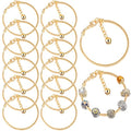 Junkin 12 Pcs Snake Chain Charm Bracelet with Heart Lobster Clasp Extender Adjustable Christmas DIY Metal Bracelet Chain for Women Jewelry Making Gifts Supplies 7.87 Inches - color: Gold
