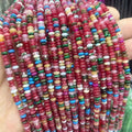 Natural Mulitcolor Rondelle Beads Natural Stone Disk Beads Loose Gemstone Spacer Bead for DIY Bracelet Necklace Jewelry Making（4 * 2mm 1 Strand 150pcs Mix05） - color: Mix05