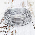 INSPIRELLE 12 Gauge 98 Feet Silver Aluminum Craft Wire Bendable Metal Wire for Jewelry Craft Making - color: Silver, size: 12 Guage (2.0mm)