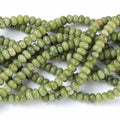5x8MM 72PCS Chinese Green Jade Tube Rondelle Abacus Disk Spacer Loose Beads for Jewelry Making - color: Chinese Green Jade, size: 5x8mm abacus-shaped
