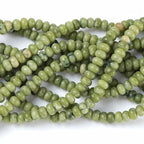 5x8MM 72PCS Chinese Green Jade Tube Rondelle Abacus Disk Spacer Loose Beads for Jewelry Making - color: Chinese Green Jade, size: 5x8mm abacus-shaped
