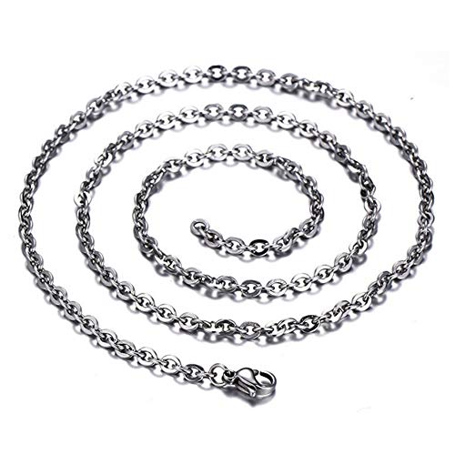 Minelife 30 Pcs Stainless Steel Necklace Chain Bulk, Jewelry Making Chains Necklace Silver Plated Chains Link Cable Chain Necklace for Jewelry Making (18Inch, 2mm) - color: Silver