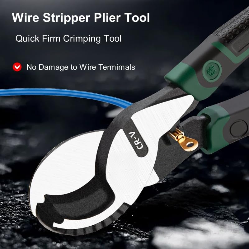 Wire Cutter Heavy Duty 8 Inch High Leverage Wire Cable Cutter Pliers Tool for Aluminum, Copper, Wire, Communications Cable