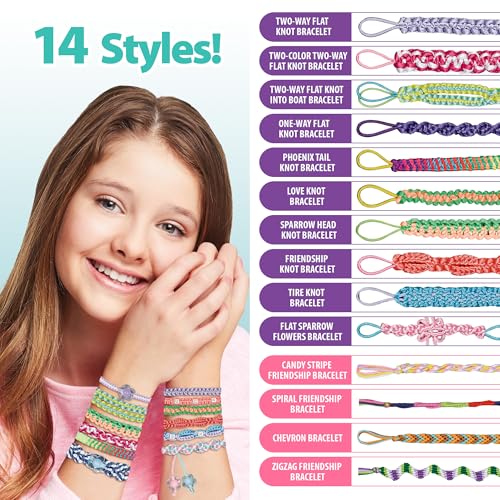 Chilpals Friendship Bracelet Making Kit for Girls 8-12, DIY String Bracelet Maker & Jewelry Craft Kits - Innovative Leg-Strap Design, Birthday Gifts Ideas for Kids Ages 7 8 9 10 Year Old (Purple) - color: Purple