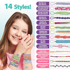 Chilpals Friendship Bracelet Making Kit for Girls 8-12, DIY String Bracelet Maker & Jewelry Craft Kits - Innovative Leg-Strap Design, Birthday Gifts Ideas for Kids Ages 7 8 9 10 Year Old (Purple) - color: Purple