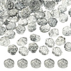 uxcell 50 Pcs Rose Beads, 0.55" Glass Flower Rose Charm Carved Loose Spacer Crystal Craft Beads for DIY Jewelry Making Bracelet Beading Projects Supplies, Black - color: Black