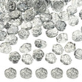 uxcell 50 Pcs Rose Beads, 0.55" Glass Flower Rose Charm Carved Loose Spacer Crystal Craft Beads for DIY Jewelry Making Bracelet Beading Projects Supplies, Black - color: Black