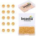 BEADIA 18K Gold Plated Crimp Beads Non Tarnish 2.5mm 600pcs for Jewelry Making Findings - color: Crimp Beads Gold, size: 2.5mm