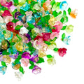 50pcs Glass Pendant Charms - Multicolor Theme Drops for Necklace Craft, Jewelry Making Supplies (Various Styles) - style: Lily Flower 2#