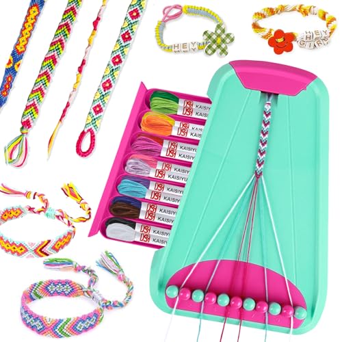 Rdfmy Friendship Bracelet Making Kit for Girls, Arts and Crafts Bracelets String Maker Kit for Kids Ages 8-12 Christmas Birthday Gifts Green - color: Green