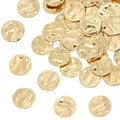 100 Pieces Gold Coin Charms for Jewelry Making, 13mm Gold Stamping Blanks Round Flat Coins Charms for Disc Earring Necklace Bracelet DIY Craft Supplies
