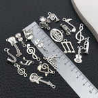 WOCRAFT 60pcs Antique Silver Music Bracelet Charms for Jewelry Making Sets DIY Necklace Bracelet Keychain Crafting Charms Kit Craft Supplies (SN893) - color: Antique Silver, size: Music Charms