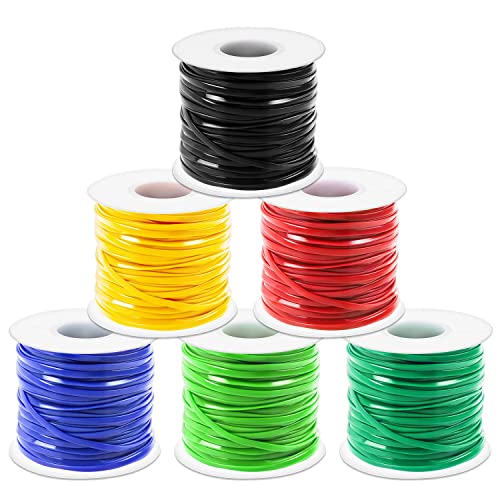Lanyard String Kit, Cridoz 6Pack Plastic Lacing Cord Gimp String Lanyard Weaving Kit for Boondoggle, Bracelets, Keychains, Crafts - style: Color B