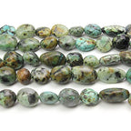 MJDCB Natural Irregular Shape Stone Beads 8-10mm Africa Turquoise Gemstone Energy Cured for Jewelry Making Bracelet Necklaces - color: Africa Turquoise