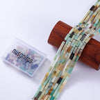 Natural Amazonite Rectangle Tube Beads 4x13mm 38cm/str Loose Semi Gemstone Stone Beads for Making Bracelets Necklace Earrings - color: Amazonite, size: 4x13mm Rectangle