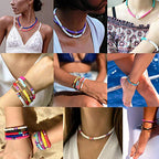 11 Strands Clay Beads-Heishi Beads Flat Round Heishi Disc Beads Polymer Clay Spacer for Bracelets Earring Necklaces Jewelry Making (6mm 4500Pcs+420Pcs) - color: Mutilcolor 02