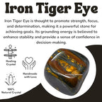 Amazing Gemstone Iron Tiger Eye Crystal Tumbled Stones Polished Rocks - Natural Gem Stones for Healing - DIY Crystals for Protection (1 Piece) - color: Iron Tiger Eye