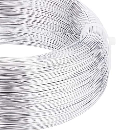 BENECREAT 22 Gauge Silver Aluminum Wire - 918FT Bendable Metal Wire for Jewelry Making, Beading, Sculpting, DIY Crafts - color: Silver (22 Gauge, 918 Feet), size: 22 Gauge