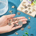 Craftdady Crystal Rhinestone Pendants Butterfly Heart Rhombus Bowknot Earring Charms Alloy Enamel Metal Pendants Light Gold Bracelet Charms for DIY Craft Necklace Jewelry Making - color: Light Gold 5 Styles