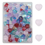 INSPIRELLE 100pcs Heart Crystal Glass Spacer Beads for Jewelry Bracelet Necklace Making, 8mm - color: Hearts