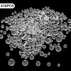 476PCS Clear Crystal Round Glass Beads for Jewelry Making, Transparent Glass Spacer Loose Beads for Crafts Bracelets Necklaces Charms Pendants Gifts Presents Friendship - color: Round Glass Beads: Transparent