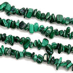 5-8mm Natural Malachite Gemstone Chips Loose Beads Semi Precious for Jewelry Making DIY Handmade Craft Supplies 1 Strand per Bag Approxi 34" - color: Malachite Chips