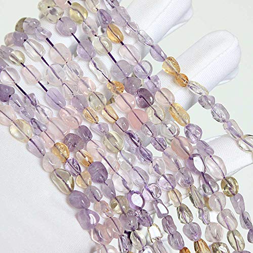 MJDCB Natural Irregular Shape Stone Beads 6-8mm Ametrine Gemstone Energy Cured for Jewelry Making Necklaces - color: Ametrine