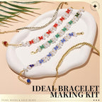 LEOBRO Pearl Beads for Bracelets, White Beads for Jewelry Making, Friendship Bracelet Kit, Crafts & DIY Jewelry Bracelet Making Kit - color: White