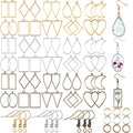 Inbagi 180 Pieces Open Bezels for Resin Jewelry Molds Making Kit Hollow Frame Pendants Assorted Geometric Frame Charms for Resin Casting Necklace Earring Making Supplies