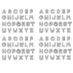 AUEAR, 104 Pack Silver A-Z 8mm Full Rhinestone Slide Crystal Alphabet Letter Charm Alloy for Bracelets Necklace Wristbands DIY Jewelry Making - color: Silver, size: 104 Pack