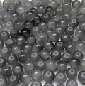 200PCS Glass Beads 8mm Glass Beads for Bracelets Necklaces Jewelry Making DIY Crafts (Dark Grey) - color: 4Dark Grey