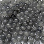 200PCS Glass Beads 8mm Glass Beads for Bracelets Necklaces Jewelry Making DIY Crafts (Dark Grey) - color: 4Dark Grey