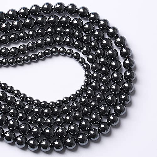 71pcs 6mm AAA Black Hematite Beads Natural Stone Gemstone Round Loose Beads for Jewelry Making DIY Bracelets Necklace Earrings - color: Black Hematite, size: 6mm