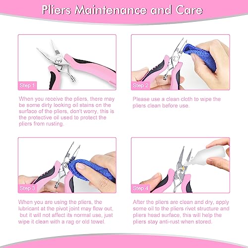 Toolour Jewelry Pliers Set Jeweler Making Tools for Adults,11pcs Professional Jewelry Pliers Tool Kit with Jewellery Making Supplies for DIY Beading Crafting Crimping Cutting Repair