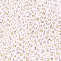 Acrylic Letter Beads Alphabet Gold Letter White Cube Beads for Friendship Bracelets and Gifts Souvenir Jewelry Making(7 * 4mm Round,1000pcs) - color: Gold White(Round)