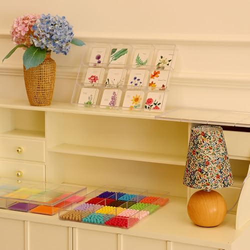 Fixed 12 Grids Clear Plastic Storage Box with Detached Lid, Transparent Organizer Case for Bead, Button, Jewelry, Sewing Kit, DIY Accessories, Dental Supplies, Small Parts