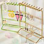 Jewelry Organizer, Jewelry Holder, Perfect Earrings, Necklaces and Bracelets Holder, Golden - color: Golden
