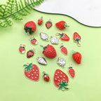 Sailanzi 40pcs Alloy enamel strawberry series Pendant Jewelry Making DIY Keychain Earrings Pendant Various Design Charms for Jewelry Making Bracelets Necklace (SN665) - color: SN665