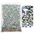 Blinginbox 5000pcs Flatback Rhinestones,Resin Non Hotfix Rhinestones Large Quantity Wholesale for Crafts DIY Creative Design,Clothes,Makeup,Nail Art (6mm=0.24",Crystal AB) - color: Crystal AB, size: 6mm=0.24"