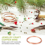 PATIKIL 99.9% Pure Copper Wire for Jewelry Making, 18 Gauge (1mm) Copper Craft Wire 14.8 Feet Beading Jewelry Making Supplies for Crafting Wreath Electroculture Gardening - size: 18 Gauge x 14.8 Feet