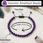 Amazing Gemstone Crystal Anklet Ankle Bracelets for Women - Waterproof Beaded Healing Crystal Anklets, Plus Size Chakra Gemstone Bead Anklet - color: Amethyst, style: Plain