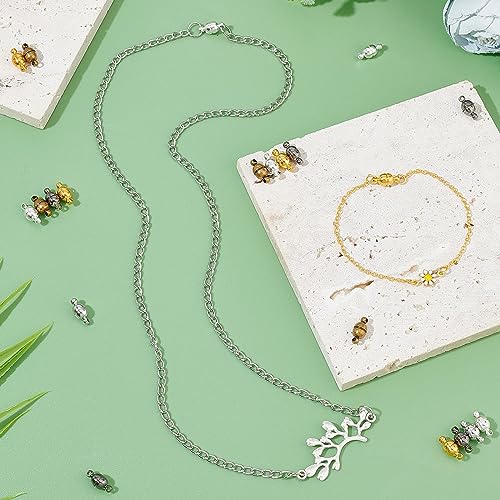 PH PandaHall 100 Sets Brass Magnetic Clasps Mixed Color Round Magnet Converter Jewelry Clasps Buckle Ball for Bracelet Necklace Jewelry DIY Making