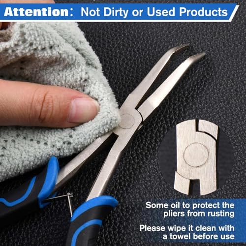 SPEEDWOX Long Reach Bent Needle Nose Pliers With Serrated Jaw Angled Needle Nose Pliers For Jewelry Making Fish Bone Pliers Tweezers Bent Chain Nose Pliers For Wire Bending And Small Object Gripping - style: Long Reach Bent Needle Nose Pliers Serrated Jaw