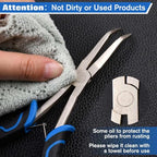 SPEEDWOX Long Reach Bent Needle Nose Pliers With Serrated Jaw Angled Needle Nose Pliers For Jewelry Making Fish Bone Pliers Tweezers Bent Chain Nose Pliers For Wire Bending And Small Object Gripping - style: Long Reach Bent Needle Nose Pliers Serrated Jaw