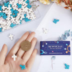 SUNNYCLUE 1 Box 100Pcs Cross Beads Bulk White Blue Synthetic Turquoise Stone Beads Easter Holiday Pocket Crosses 16x12mm Mini Small Loose Spacer Cross Beads for Jewelry Making DIY Beading Supplies - color: 100pcs 12x16mm White Blue Cross Beads