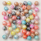 16mm Acrylic Beads Double Color Round Bead with Straight Hole, Large Beads for DIY Earrings Bracelet Necklace and Any Other Accessories (Mist) - color: mist