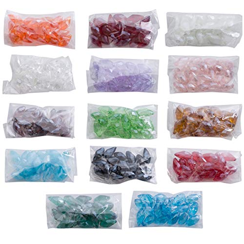 LONGWIN Lot 280pcs Teardrop Crystal Beads 6x12mm for Adults, Briolette Glass Beads Jewelry Making Supply for DIY Projects, Bracelets, Necklaces, Earrings - color: 6x12mm teardrop beads