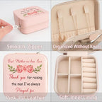 Mother in Law Gifts from Daughter-in-Law Christmas Valentines Mothers Day Birthday Gifts for Mothers in Law Future Mother-in-Law Wedding Gift Pink Portable Travel Jewelry Box Jewelry Case - color: mother in law