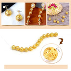 TOAOB 100pcs 8mm Gold Plated Filigree Hollow Ball Beads Round Metal Loose Spacer Beads for DIY Crafts Bracelets Necklaces Earrings Jewelry Making - color: Gold, size: 8mm