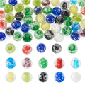 Elecrelive 50Pcs Round Glow in The Dark Beads 12mm Luminous Lampwork Glass Beads for DIY Bracelet Necklace Earring Jewelry Making - color: Mixed Color-12mm